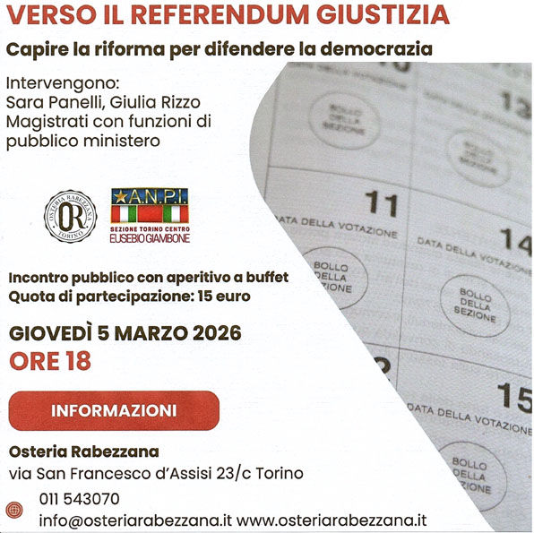 Verso il referendum Giustizia