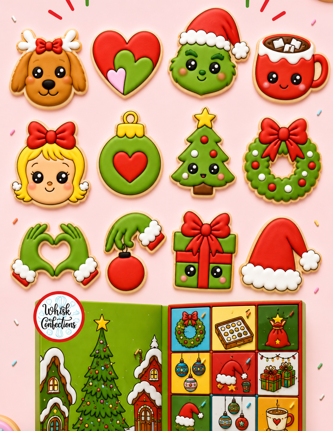12 Days of Grinch Christmas Cookie Decorating Class at Boho Tea Bar