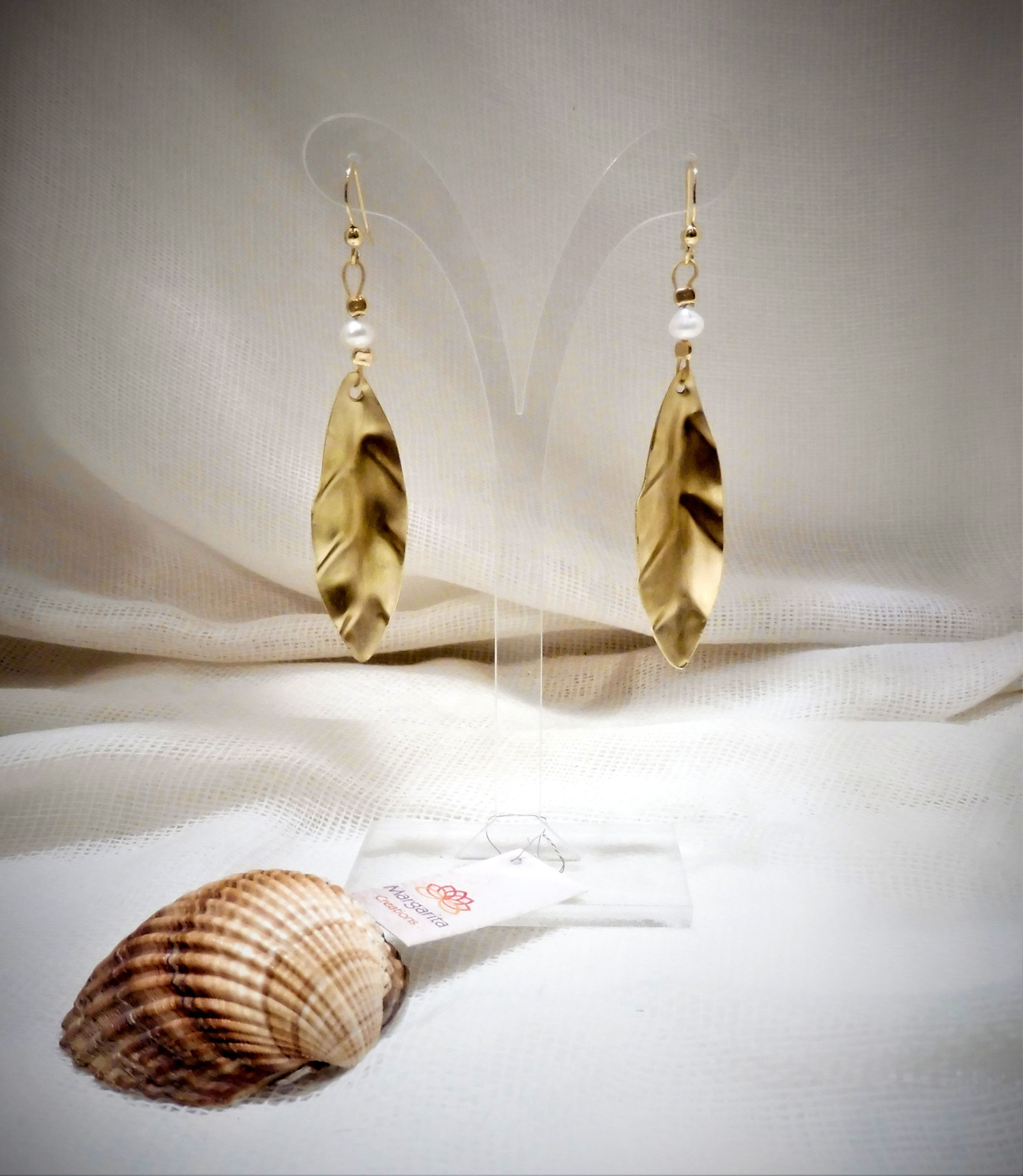 Earings olive leaves