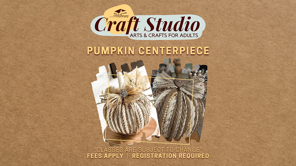 Craft Studio: Pumpkin Centerpiece
