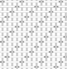 Schéma de la structure d'un tissu sergé