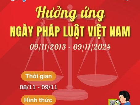 || HỘI THI TRỰC TUYẾN HƯỞNG ỨNG NGÀY PHÁP LUẬT NƯỚC CỘNG HOÀ XÃ HỘI CHỦ NGHĨA VIỆT NAM (09/11/2013 - 09/11/2024) ||