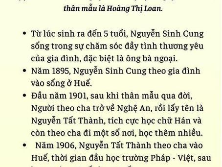|| INFOGRAPHIC KỶ NIỆM 134 NĂM NGÀY SINH CHỦ TỊCH HỒ CHÍ MINH (19/5/1890 - 19/5/2024) ||