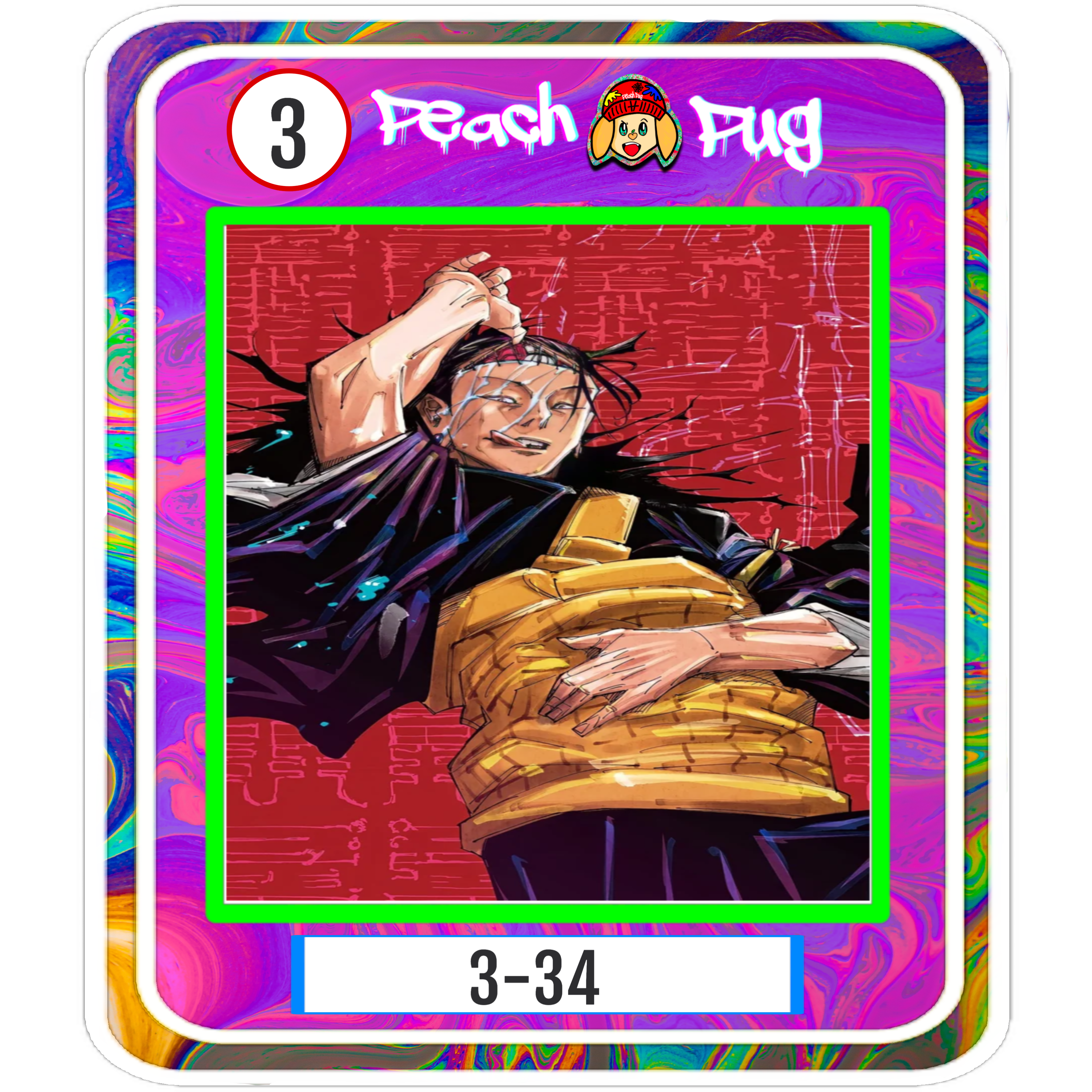 Red, black, yellow cartoon