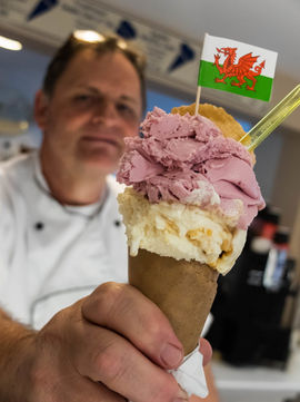 Man with ice cream