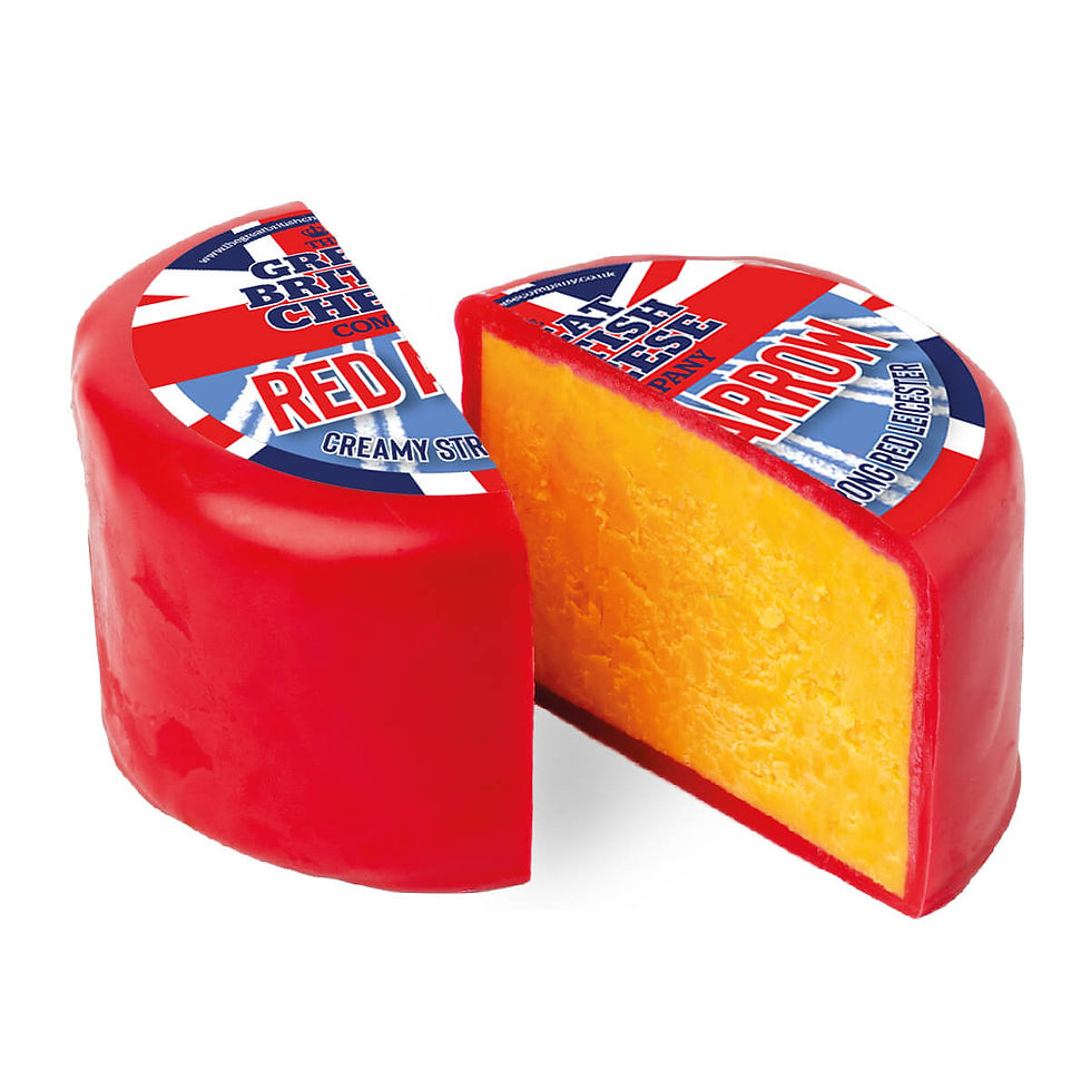Thumbnail: Red Arrow Red Leicester cheese wedge for cheeseboards