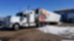 Side view of a transportation truck