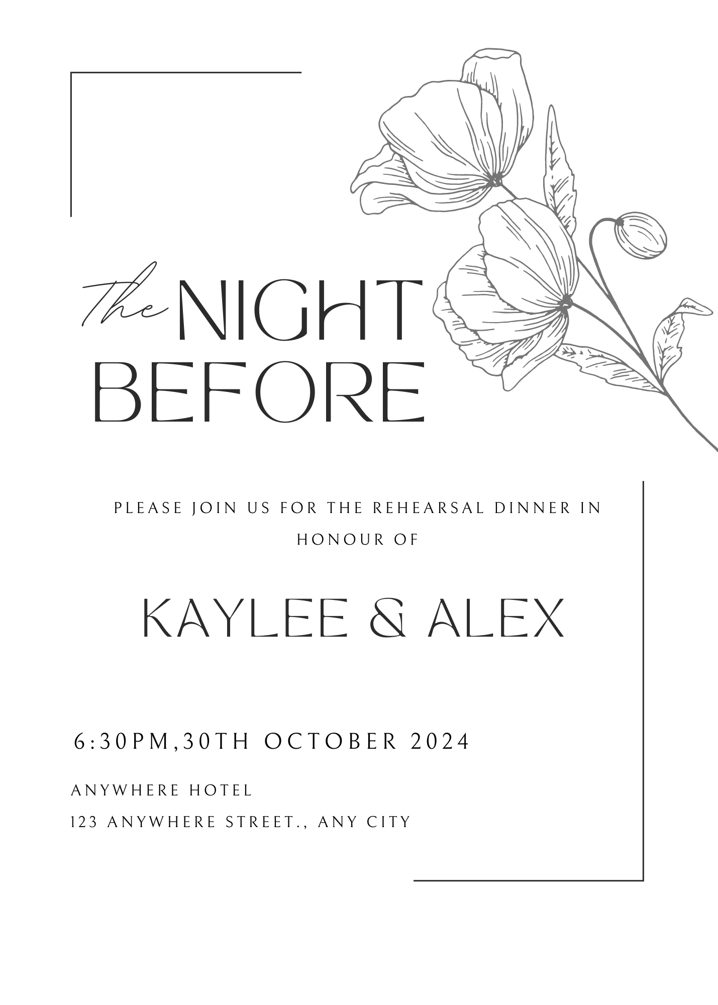 The Night Before Invite - Digital
