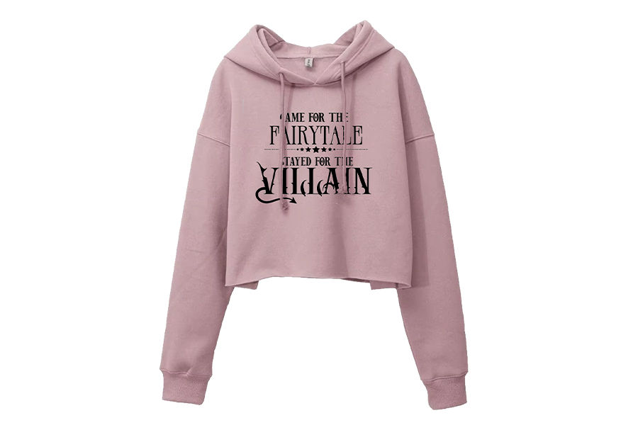 Came for the Fairytale, Stayed for the Villain Cropped Hoodie