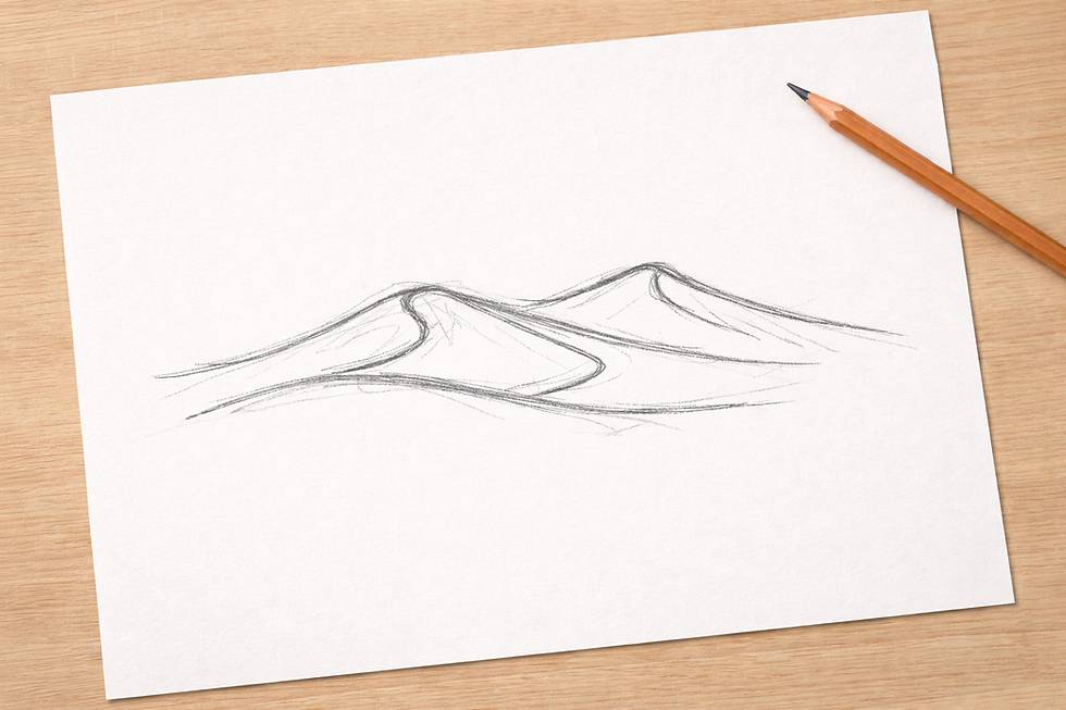 An eary pencil sketch.
