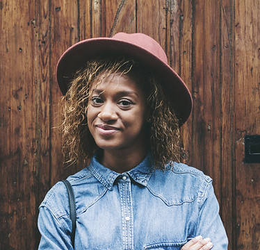 Woman in Pink Hat