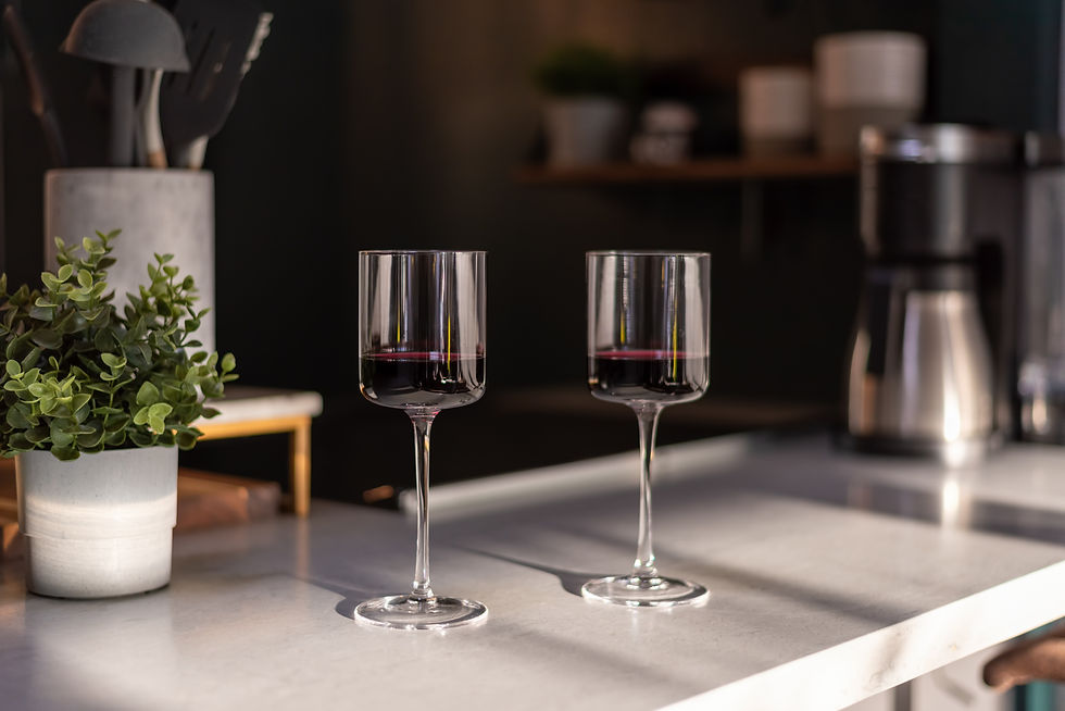 red wine glasses