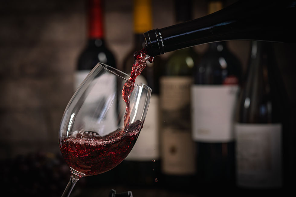 wine being poured into glass