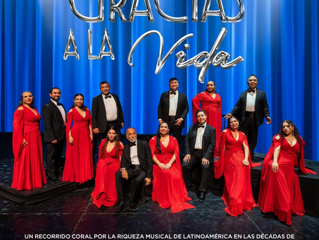 Flayer gracias a la vida, concierto de la Compañía Municipal de Coro de Cancún