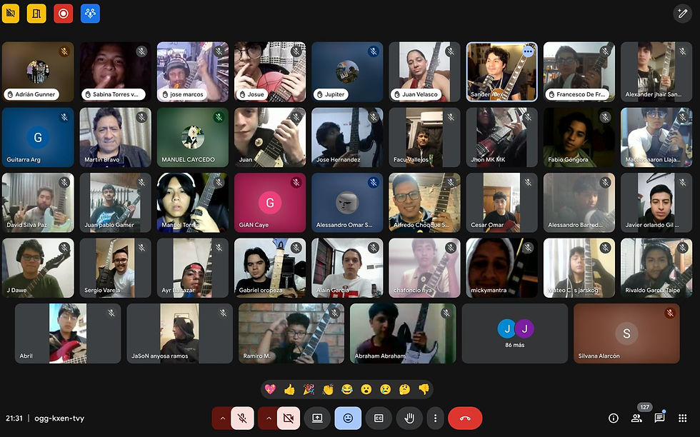 Sesión online en vivo de Sander Alex con alumnos