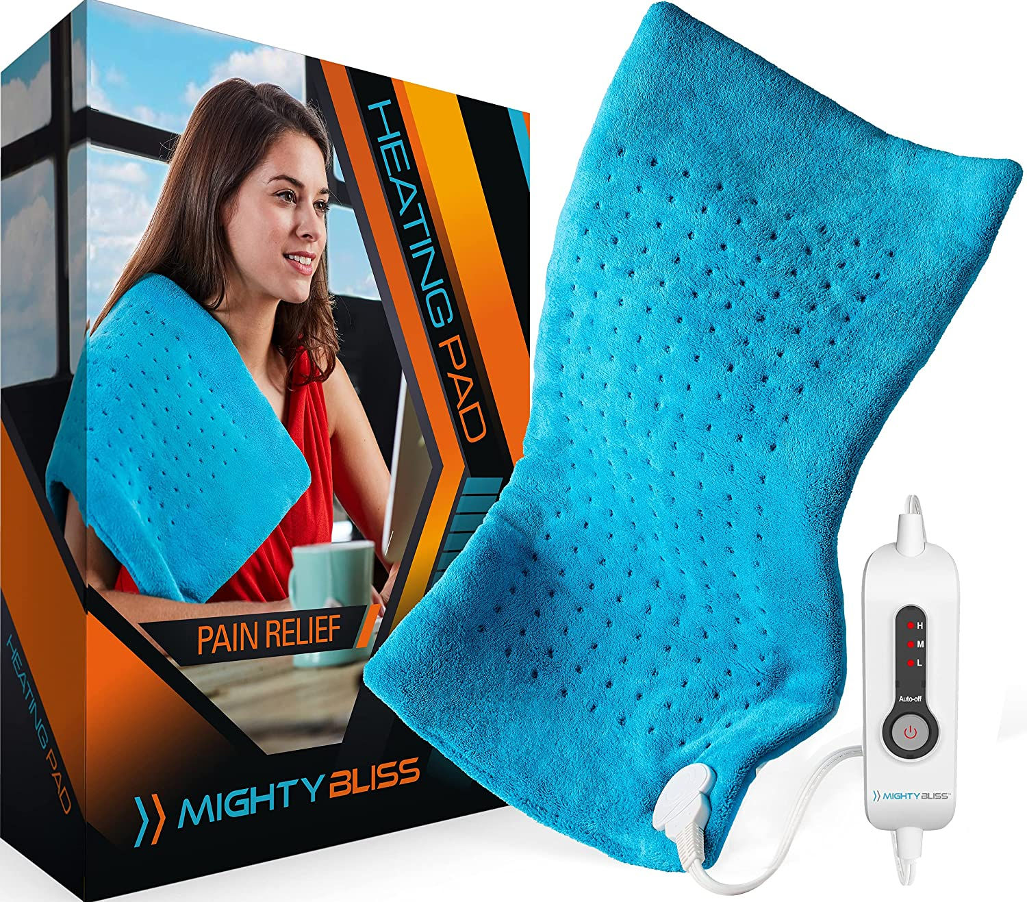 Large Electric Heating Pad for Back Pain, Cramps, Arthritis Relief - Extra Large