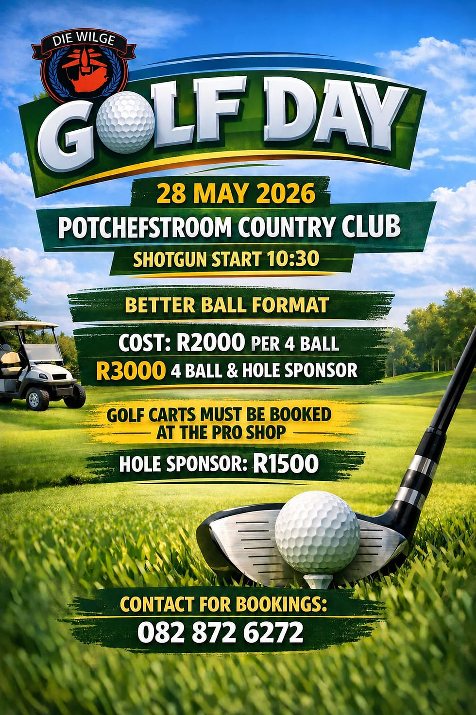 Die Wilge Golf Day to Tee Off at Potchefstroom Country Club