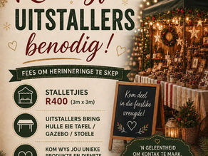 Oase van Hoop Reël Uitstallers vir Kersligfees