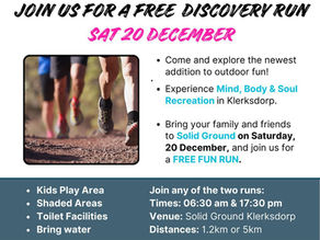 Solid Ground Park to Host Free Discovery Fun Run - 20 December