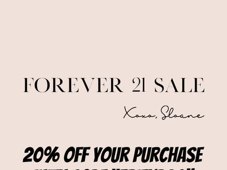FOREVER 21 SALE