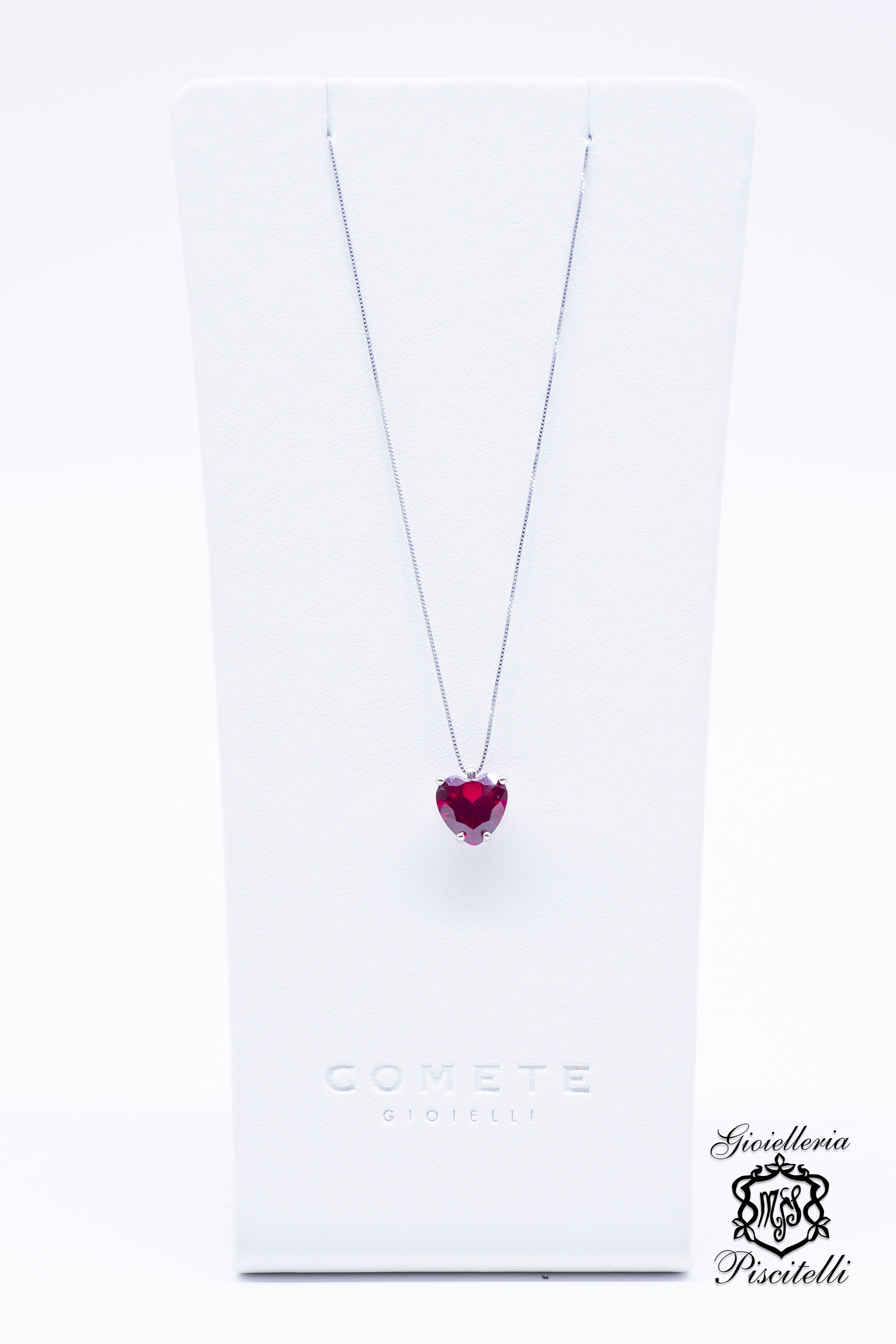 Collana a Cuore con Rubino Comete