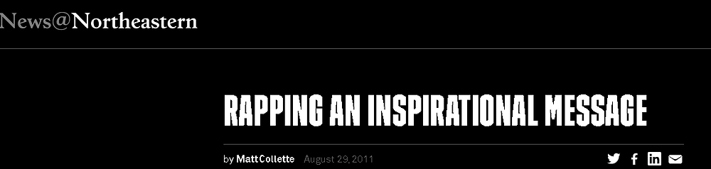 News@Northeastern - Rapping an Inspirational Message-Professor Lyrical ...