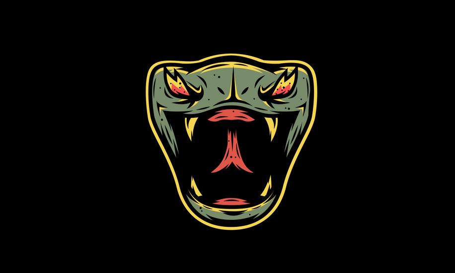 Wild animals clipart set - vector snake illustration