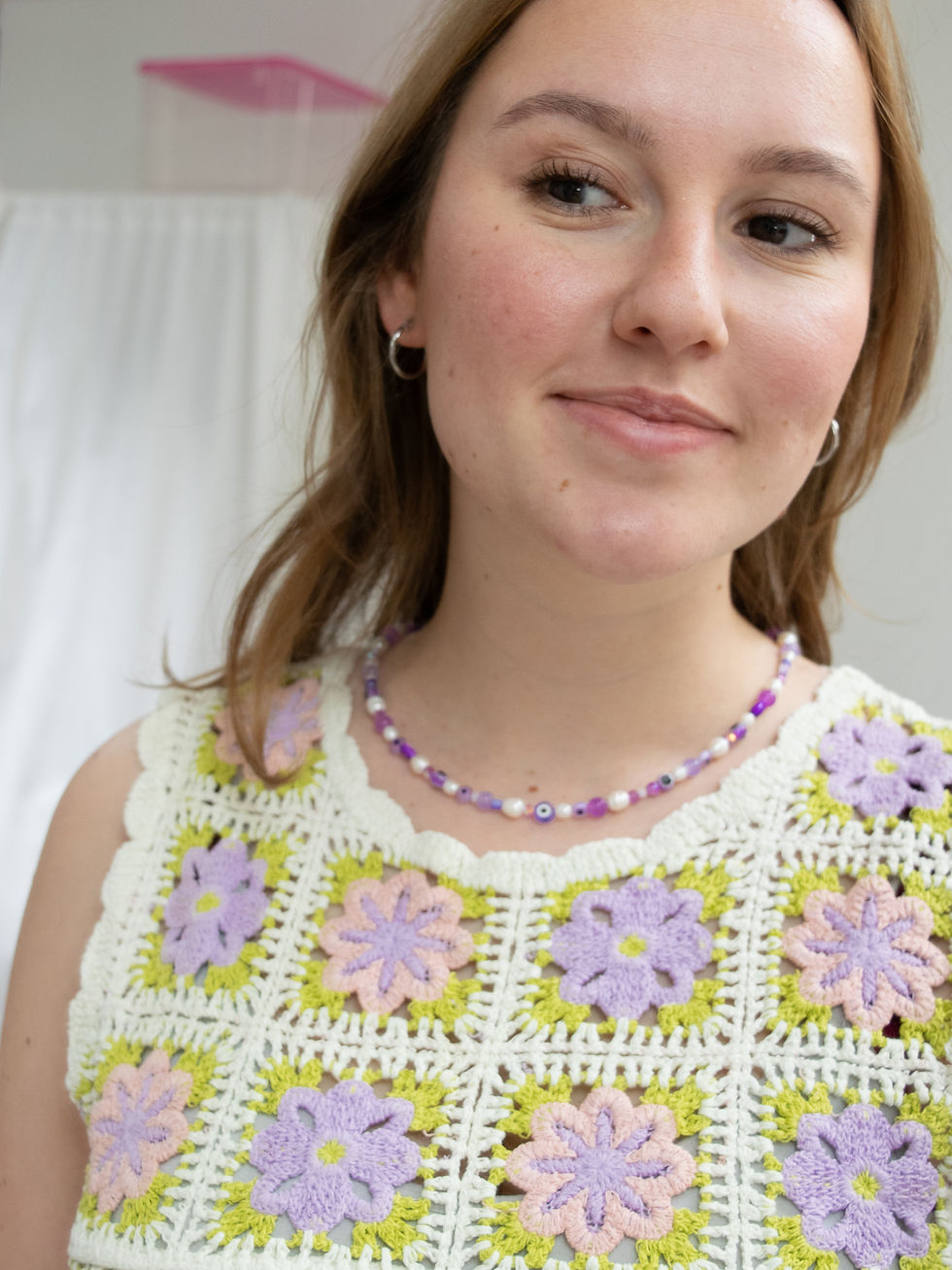 Miniature : Bijou perles grecques Violet