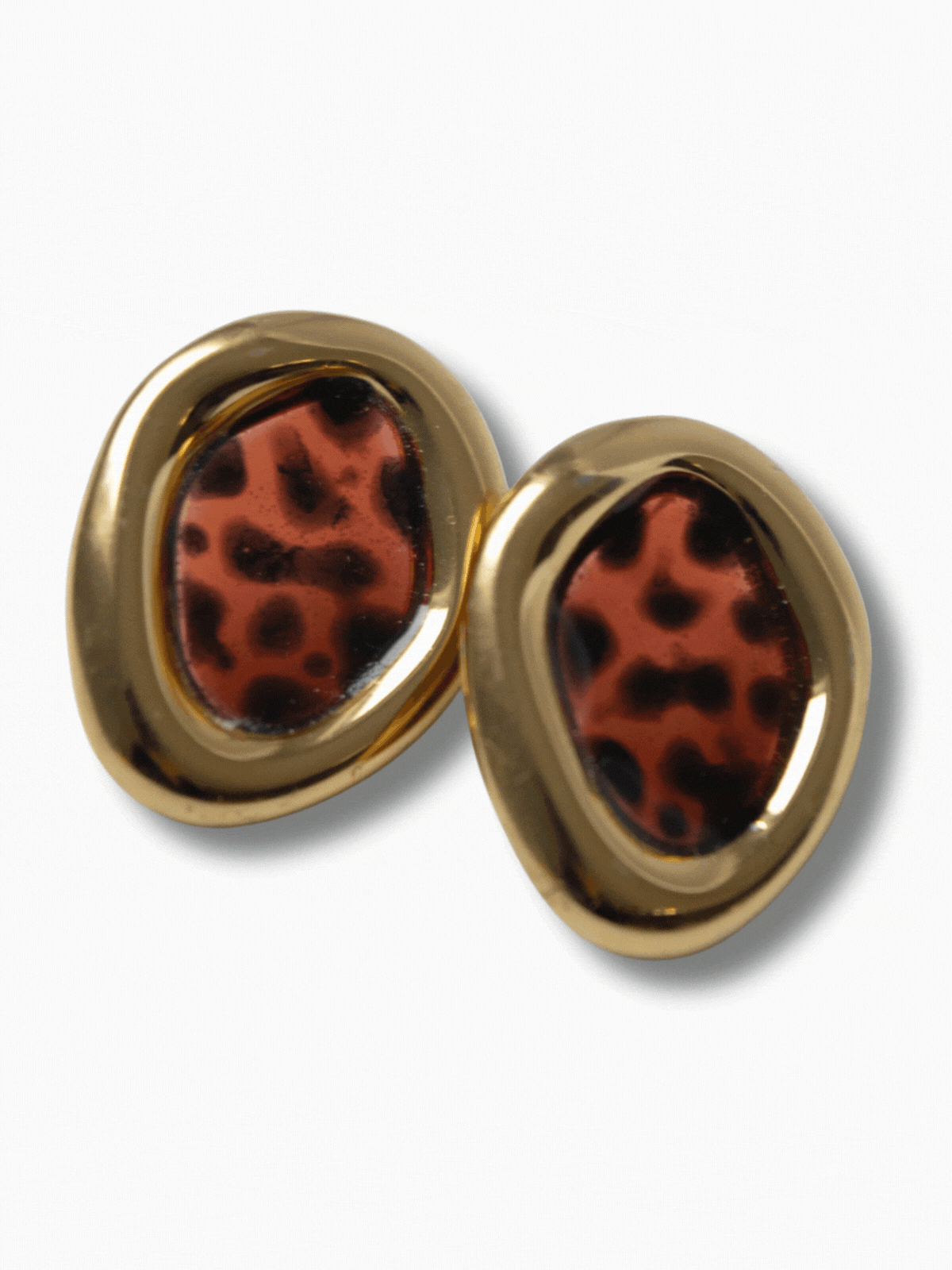 boucles oreilles fait main léopard