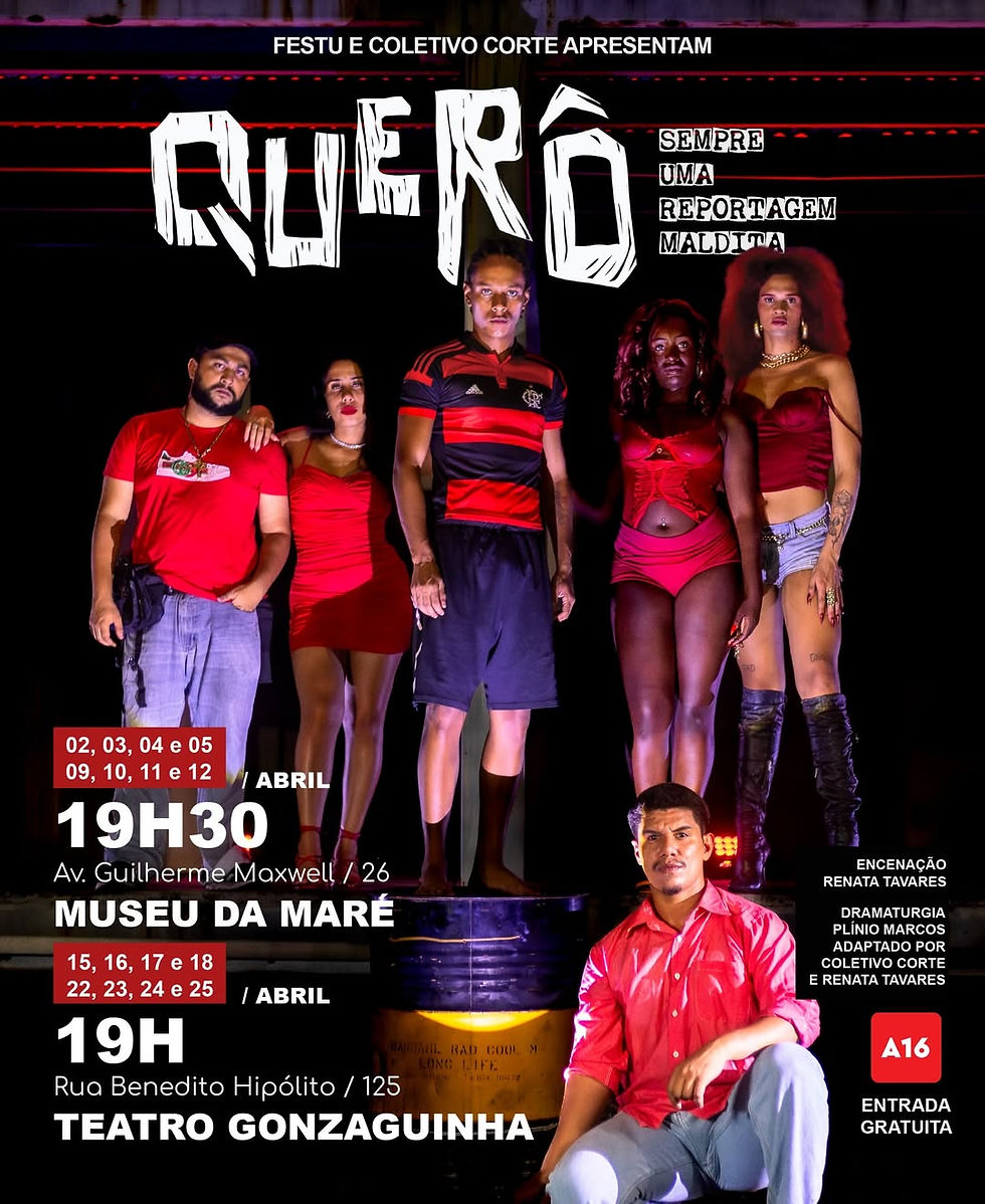 Querô – Sempre uma Reportagem Maldita” ocupa Museu da Maré e Teatro Gonzaguinha com crítica social contundente