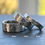 Thumbnail: Reliced Hammered Stainless Steel Ring - 8mm
