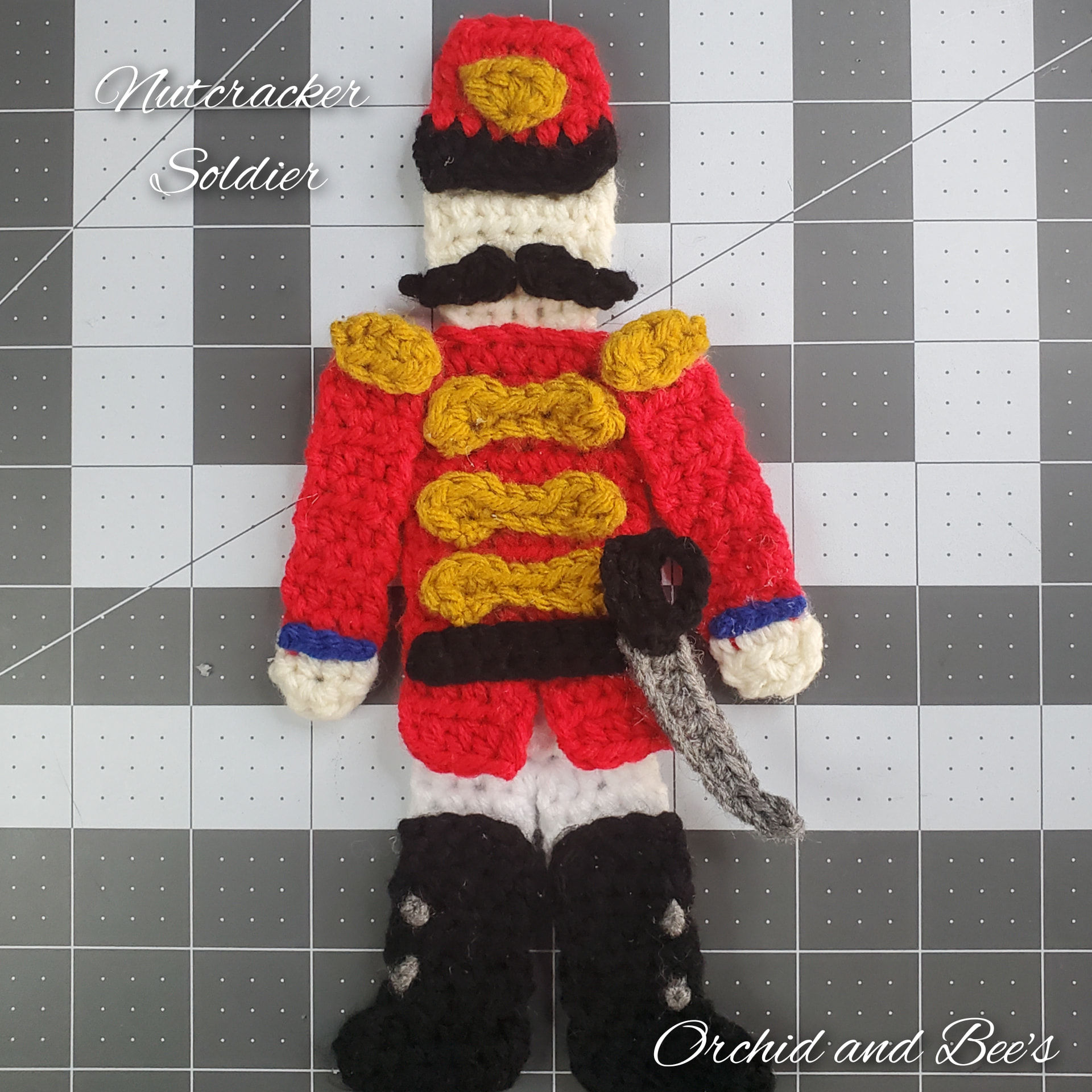 Nutcracker Soldier - Crochet Applique Pattern PDF