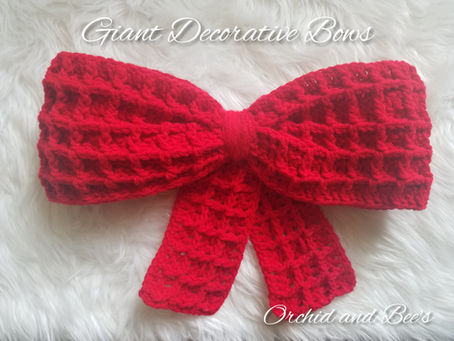 How to crochet Giant Decorative Bows for Christmas and other holidays!