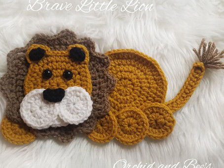 How to crochet the Brave Little Lion Applique