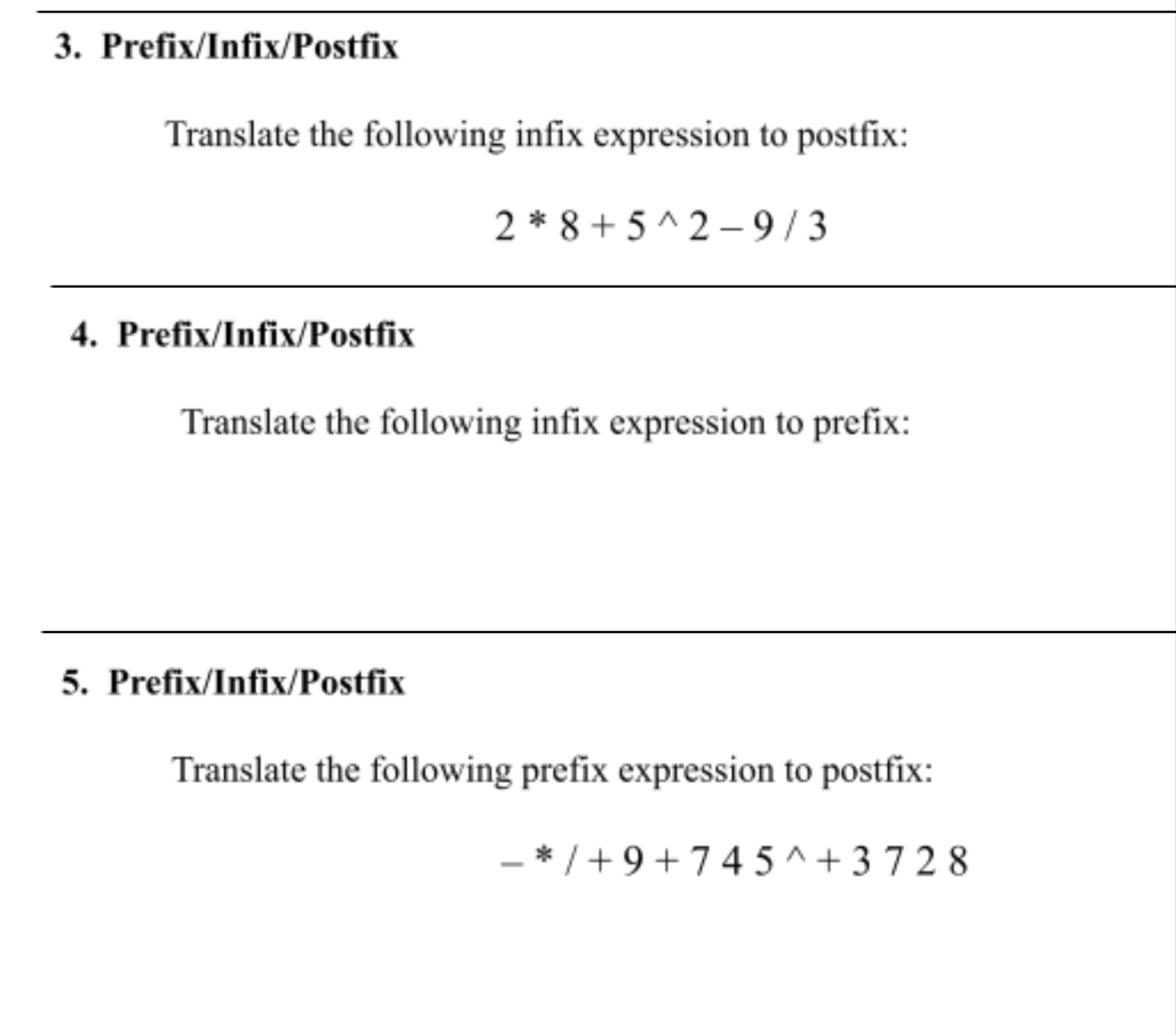 ACSL Elementary - Infix/Prefix/Postfix notations content media
