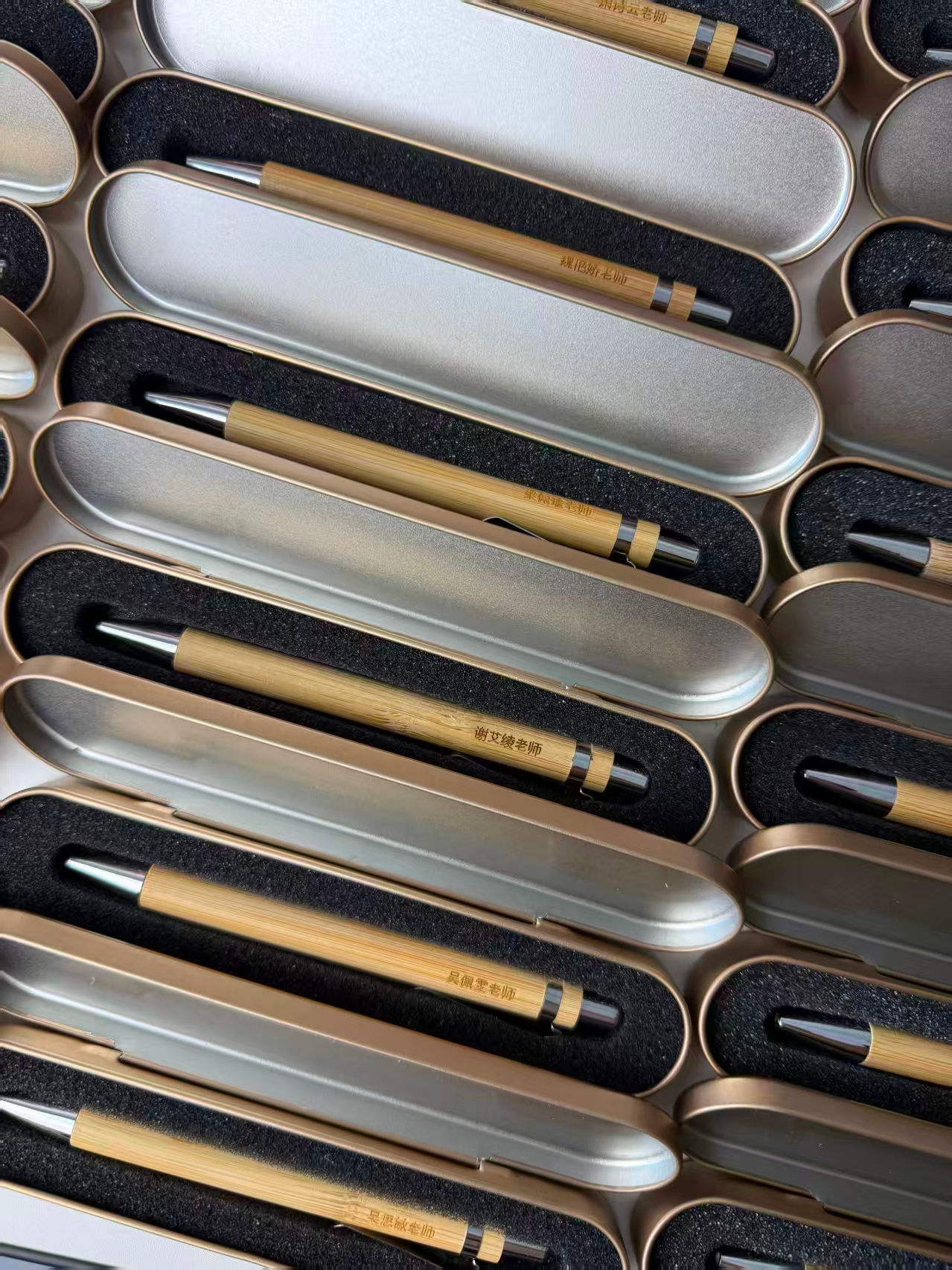 Personalized Bamboo Pen in Metal Gift Case