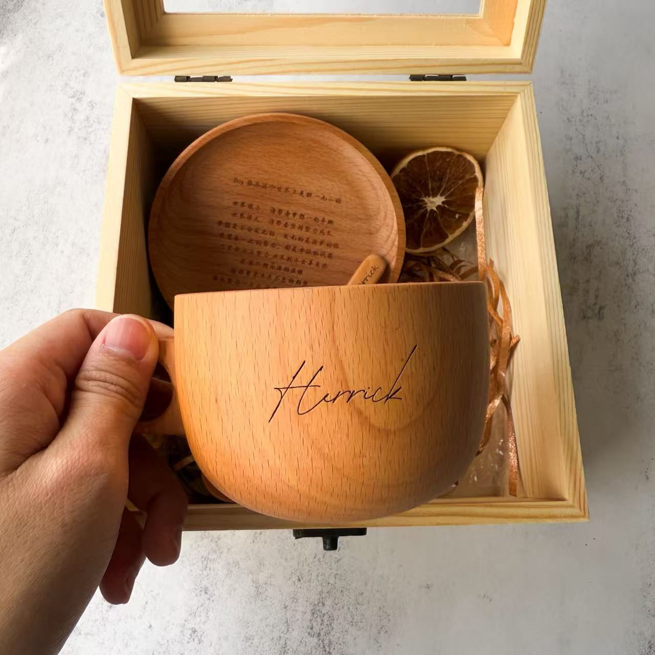 Personalized Wooden Coffee Cup
