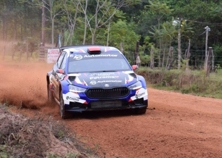 Migue Zaldívar tuvo una grana remontada en Guairá con su Skoda Fabia RS Rally2(Foto N.Petersen)
