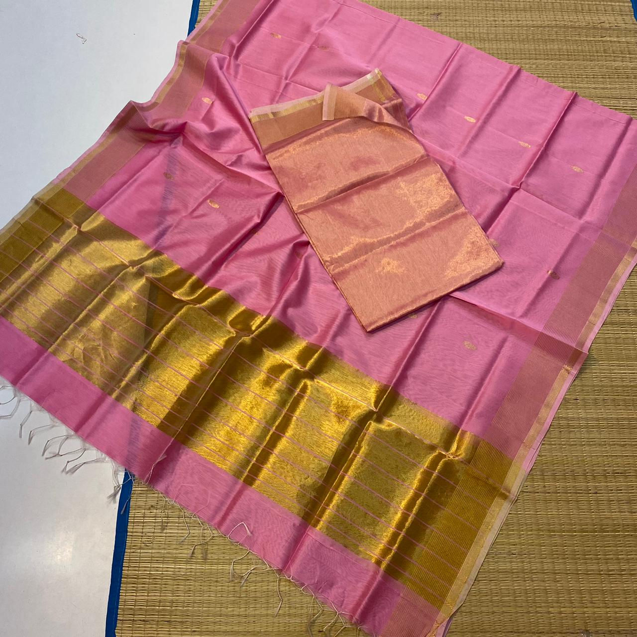 Maheshwari handloom tissue dress material