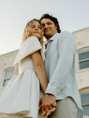 matt + alida | glam rooftop elopement