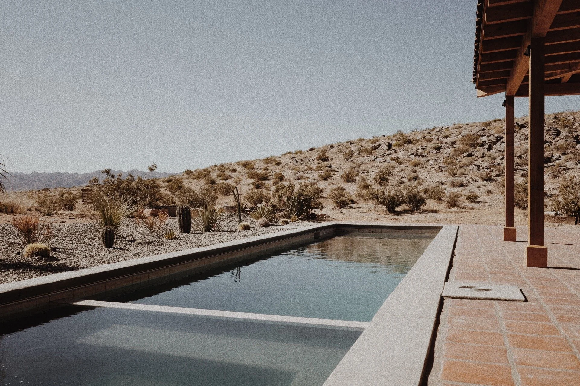 long pool at morada joshua tree wedding venue