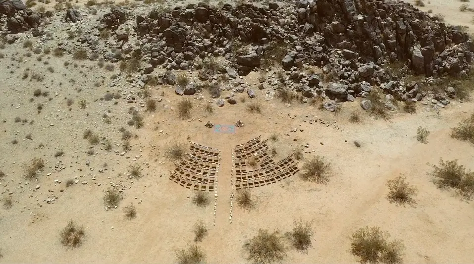 wedding ceremony at morada joshua tree wedding venue