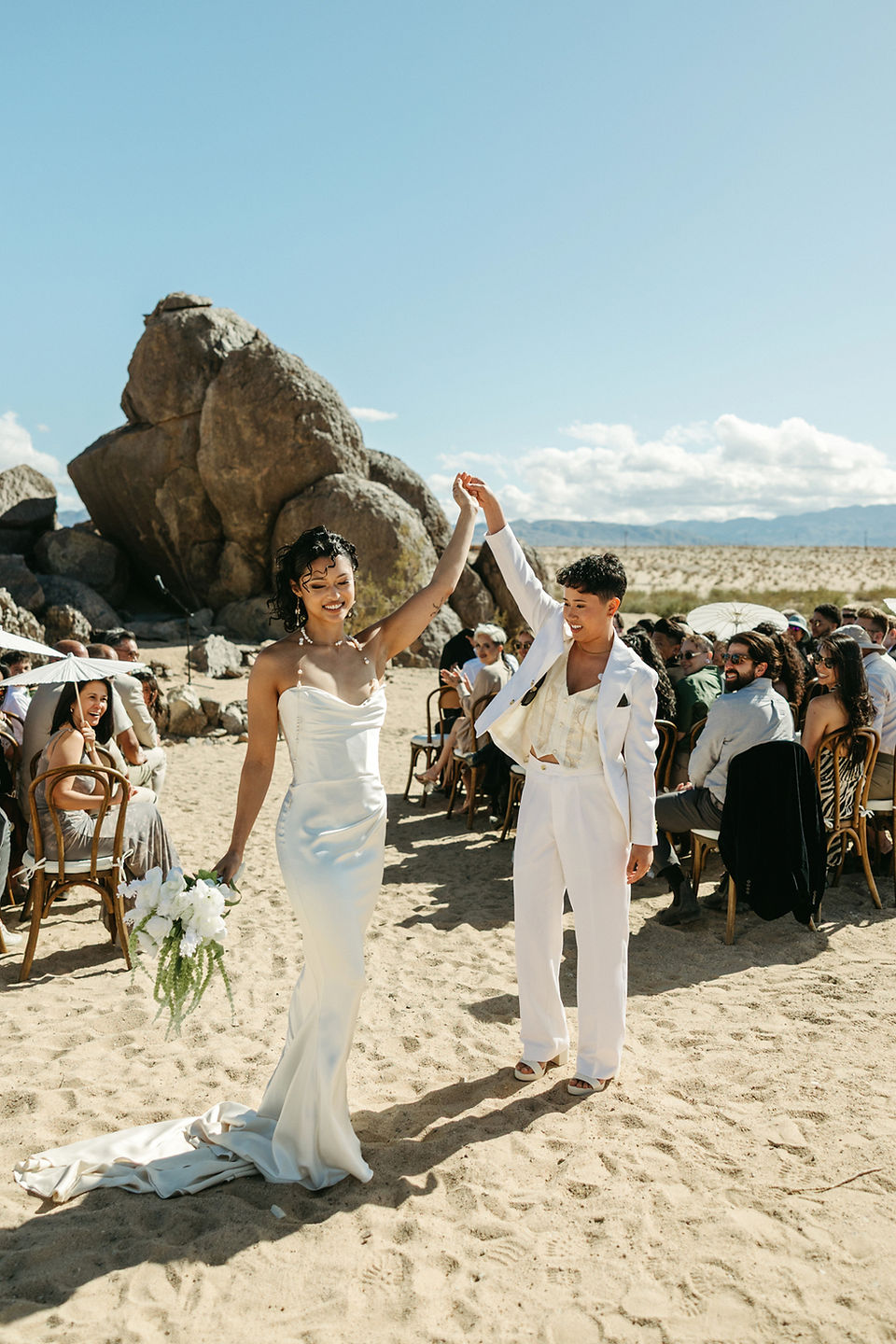 lesbian wedding ceremony nxwhere california joshua tree wedding