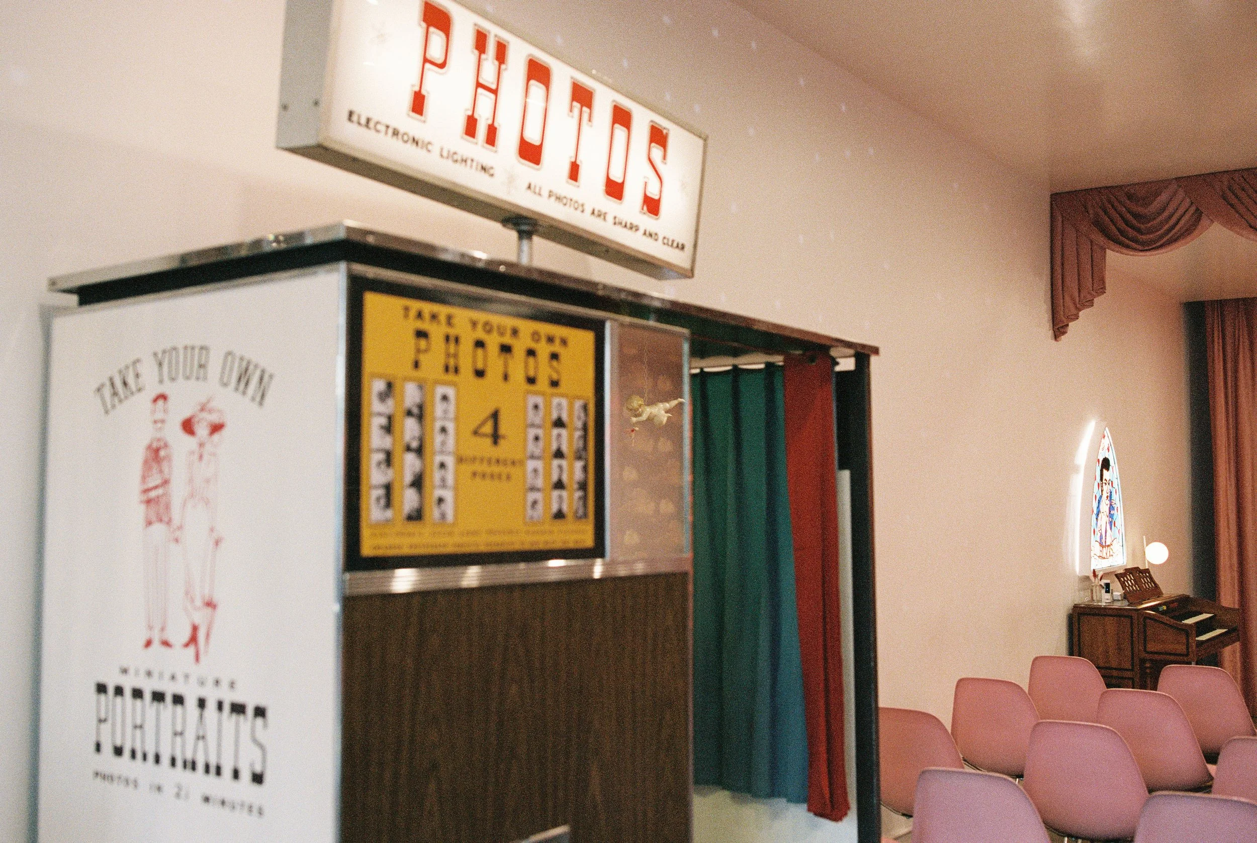 analog photobooth at sure thing chapel vegas wedding venue