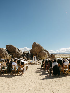 nxwhere joshua tree outdoor amphitheater, set among natural rock formations, provides a dramatic and intimate ceremony space