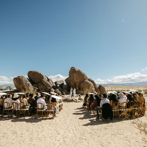 nxwhere joshua tree outdoor amphitheater, set among natural rock formations, provides a dramatic and intimate ceremony space