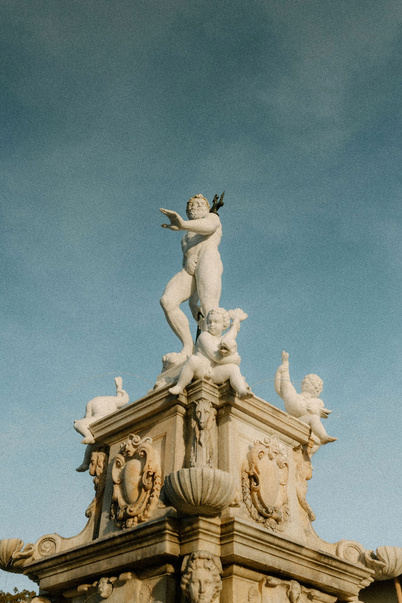 marble fountain in italy