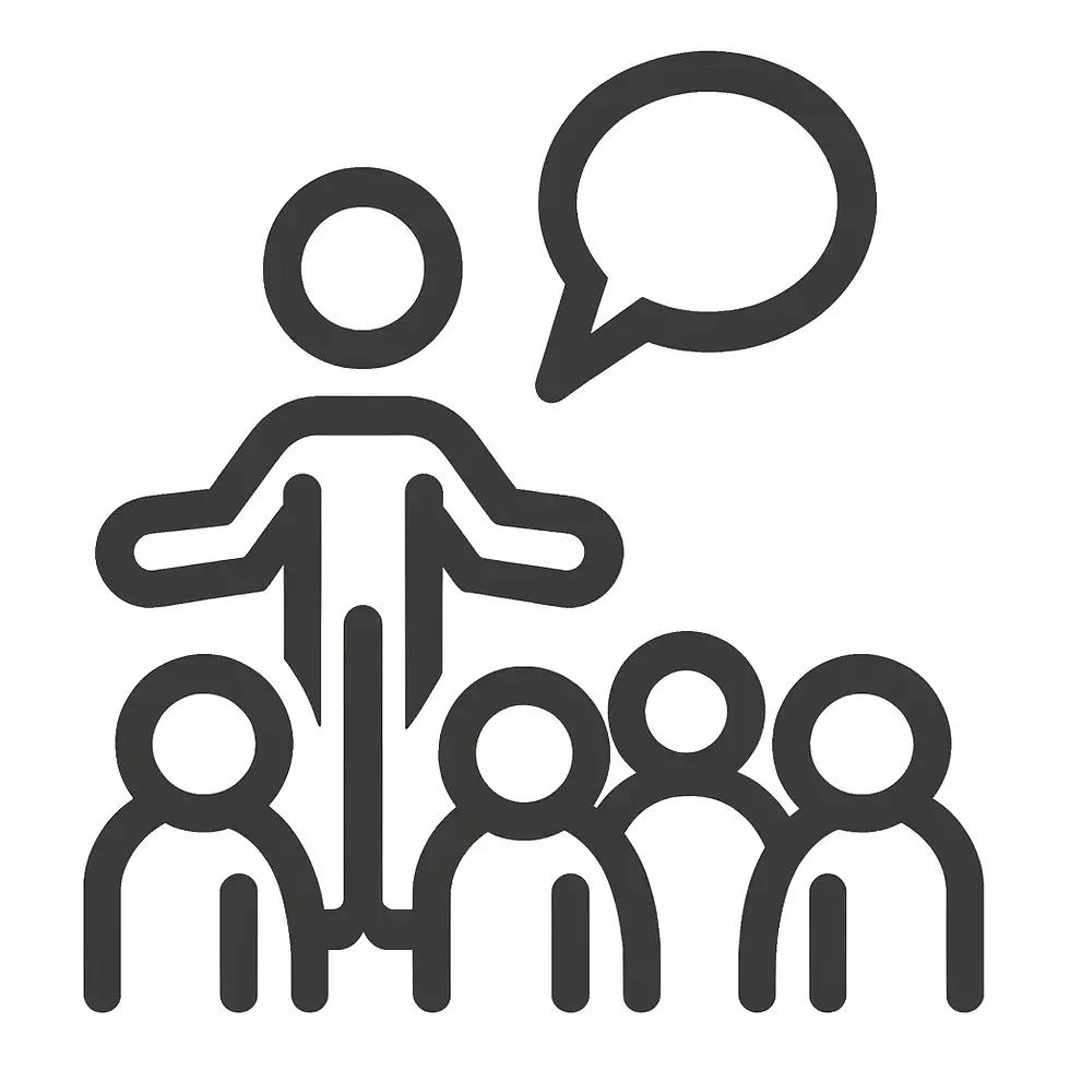 a picture of someone sharing their story