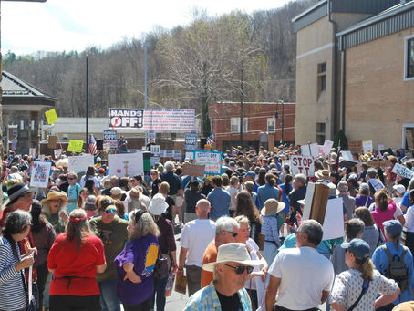 hands off rally in Boone, NC