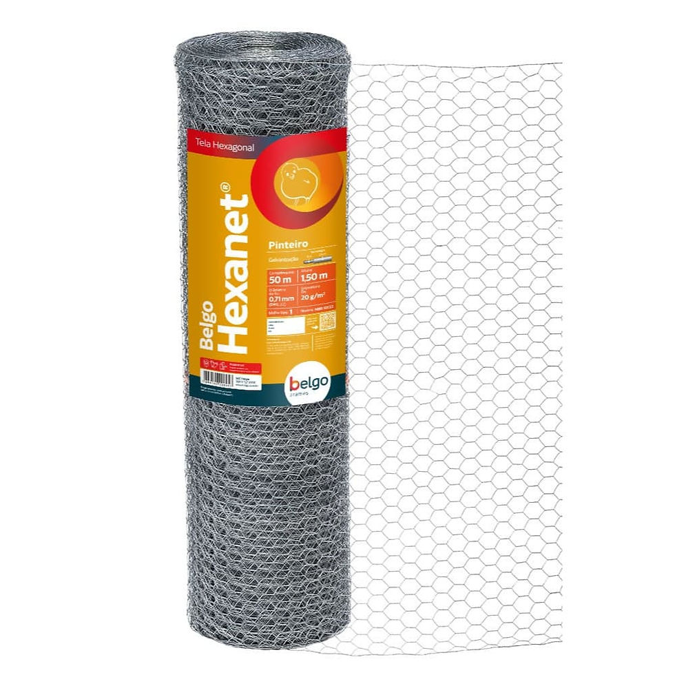 Miniatura: Tela Pinteiro Belgo Hexanet - 1 X 22 X 1,50 X 50m